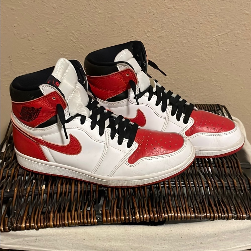 Nike Air Jordan High Top Sneakers - Red/White